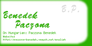 benedek paczona business card